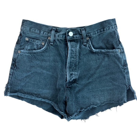 AGOLDE Dee Vintage High-Rise Jean Shorts | Black Wash | Multiple Sizes - Picture 7 of 8
